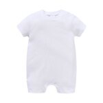 1/3/4 Pcs Newborn Baby Romper Solid Cotton Unisex Infant Boys Jumpsuit Onesies Toddler Girls Overall Roupas Bebe Blank Muslin - Image 2