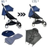 3pcs/set 175 Stroller Accessories Canopy Cover Seat Cushion Compatible With Babyzen YOYO  Cover Seat Mattress With Zipper Pocket - Image 2