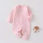 Cloud Pattern Baby Romper Suit Newborn Class a Pure Cotton Spring Autumn Baby Clothes Harem Suit Crawling Suit Infant Clothing - Image 3
