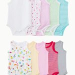 3pcs Random Newborn Clothing Casual Cotton Comfortable Summer Boys and Girls Sleeveless Baby Triangle jumpsuit Child Accessories