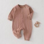 Pure Cotton Baby Romper A-Grade Seamless Spring Autumn Newborn Onesie Infant Clothing Comfortable Soft Baby Suit - Image 4