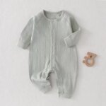 Pure Cotton Baby Romper A-Grade Seamless Spring Autumn Newborn Onesie Infant Clothing Comfortable Soft Baby Suit - Image 2