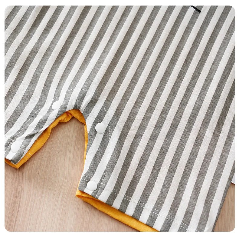 Newborn Baby Clothes Unisex Cute cartoon animal Print Summer cotton Short Sleeve Romper Infant Toddler Pajamas One Piece Outfit