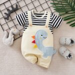 Newborn Baby Clothes Unisex Cute cartoon animal Print Summer cotton Short Sleeve Romper Infant Toddler Pajamas One Piece Outfit - Image 4