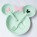Wheat Straw Bowl Children Cartoon Tableware Set Baby Dinner Plate Baby Training Bowl Spoon Fork for Baby Kids Plate Baby Stuff - Image 5