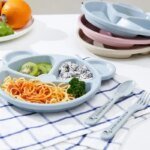 3Pcs/Set Baby Food Feeding Tableware Cartoon Bear Bowl+Spoon+Fork Eating Dinnerware for Children Dishes Kids Dinning Plate - Image 5