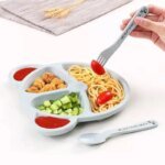 3Pcs/Set Baby Food Feeding Tableware Cartoon Bear Bowl+Spoon+Fork Eating Dinnerware for Children Dishes Kids Dinning Plate - Image 6