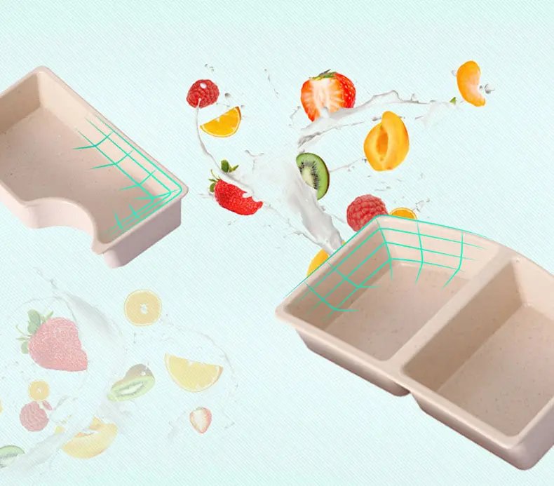 Creative Cartoon Car Plate Baby Dishes Set Bamboo Fiber Plate+Cup Sub-grid Bowl Children's Gift Tableware Set Feeding Dishes