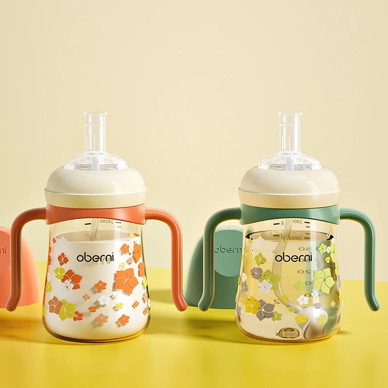 Oberni Baby Learning Drink Cup Sippy Anti Choking Water Straw Bottle For 6 Months And 1-4 Years Old Over