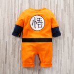 Baby Spring and Autumn Boys and Girls Long sleeved Anime Orange Training Suit Casual All Cotton Bodysuit - Image 2