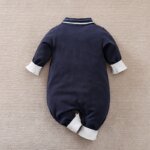 Spring And Autumn Boys And Girls' Literary Style Pony Embroidered Cotton Comfortable Long Sleeve Baby Bodysuit - Image 2