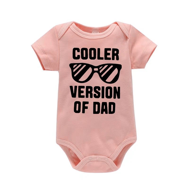 Funny Newborn Boys Girls Clothes Dad Letter Sunglasses Onesie Summer Casual Comfortable Crew Neck Baby Romper