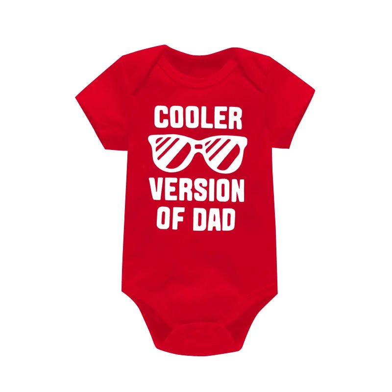 Funny Newborn Boys Girls Clothes Dad Letter Sunglasses Onesie Summer Casual Comfortable Crew Neck Baby Romper