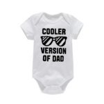 Funny Newborn Boys Girls Clothes Dad Letter Sunglasses Onesie Summer Casual Comfortable Crew Neck Baby Romper - Image 4