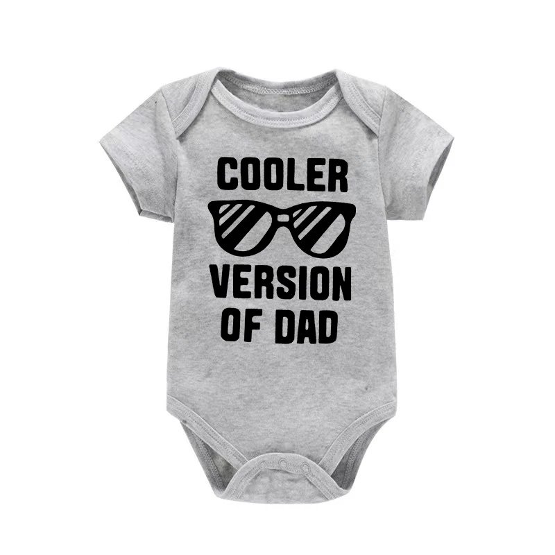 Funny Newborn Boys Girls Clothes Dad Letter Sunglasses Onesie Summer Casual Comfortable Crew Neck Baby Romper