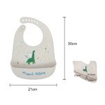 Waterproof Baby Bibs For Kids Eating Stuff Soft Silicone Cartoon Crocodile Printed Baby Apron Bib Reusable Baby Feeding Apron - Image 2