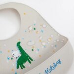 Waterproof Baby Bibs For Kids Eating Stuff Soft Silicone Cartoon Crocodile Printed Baby Apron Bib Reusable Baby Feeding Apron - Image 4