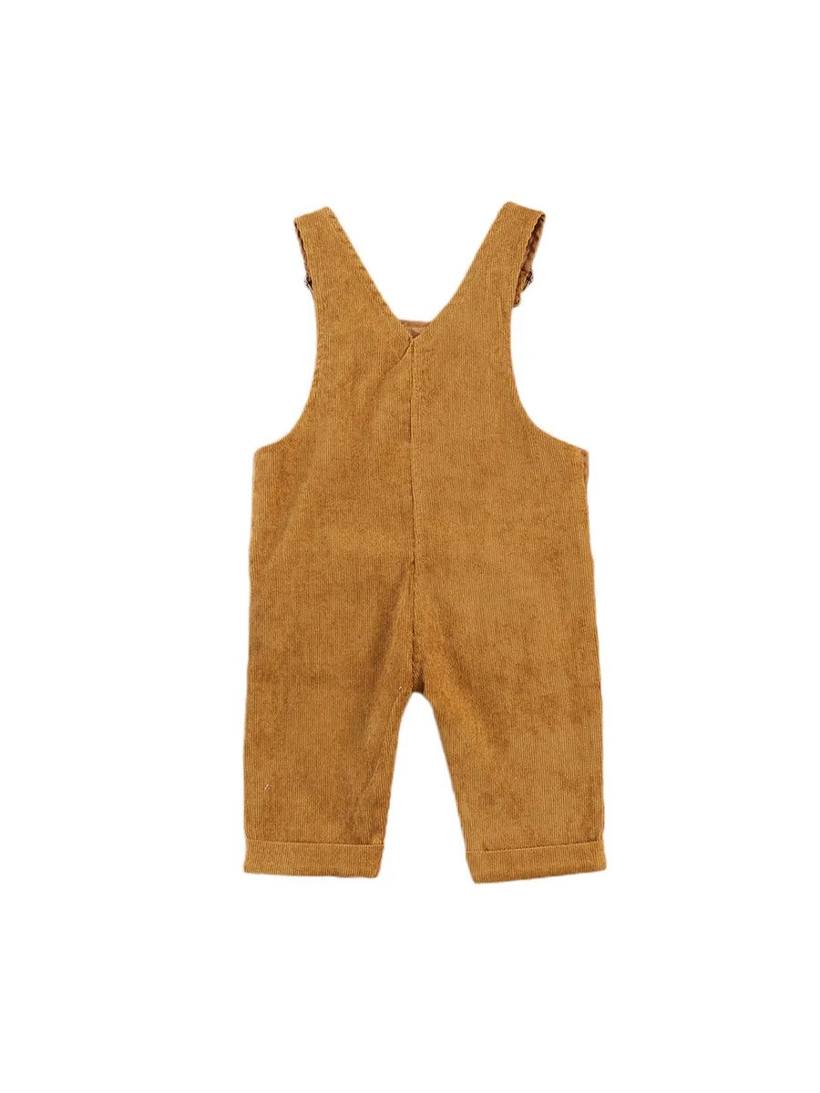 0-24months Unisex Baby Suspender Pants Jumpsuit With Buttons Fit Solid Color Overalls For Toddler Boys And Girls