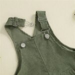 0-24months Unisex Baby Suspender Pants Jumpsuit With Buttons Fit Solid Color Overalls For Toddler Boys And Girls - Image 4