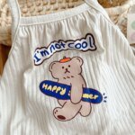 Cute Cartoon Bear Sling Jumpsuit for Infants Toddlers - 90% Cotton, Thin, Breathable  Perfect  Summer Kids Baby Romper - Image 3