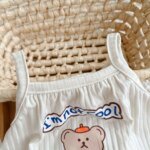 Cute Cartoon Bear Sling Jumpsuit for Infants Toddlers - 90% Cotton, Thin, Breathable  Perfect  Summer Kids Baby Romper - Image 2