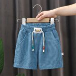 1pcs Summer Kids Shorts Boys Girls Solid Color Short Baby Solid Color Casual Pant Children Short Pant  Sport Clothing Outwear - Image 5